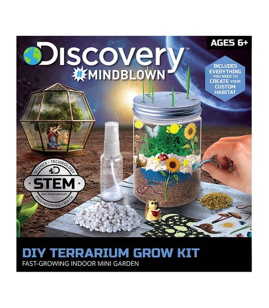 STEM Discovery #Mindblown - DIY Terrarium Grow Kit - Fast-Growing Indoor Mini Garden