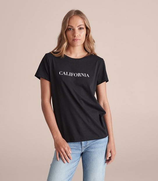 Printed Fitted Crew T-Shirt