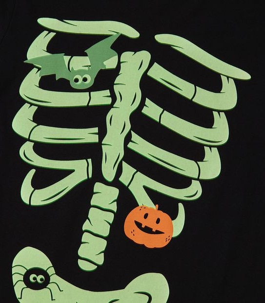 Unisex Kids Family Matching Glow In The Dark Skeleton Pyjama Set
