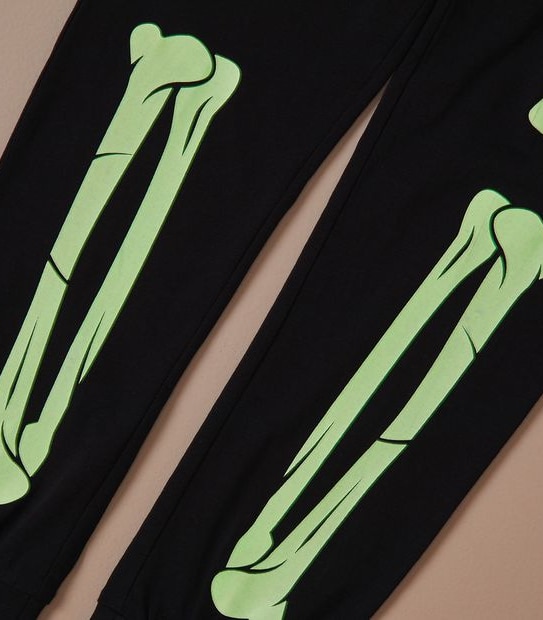 Unisex Kids Family Matching Glow In The Dark Skeleton Pyjama Set