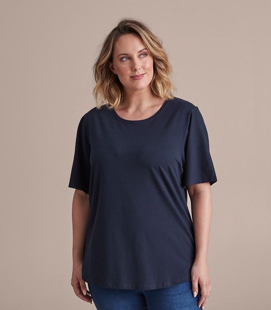 Curve Organic Cotton Crew T-Shirt