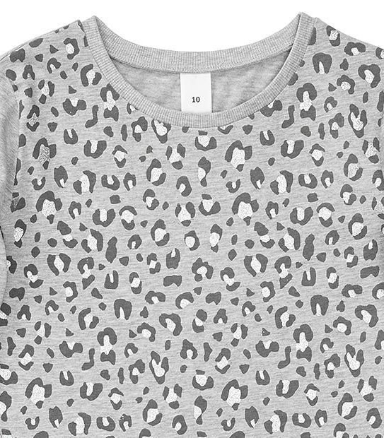 Long Sleeve Leopard Print Top