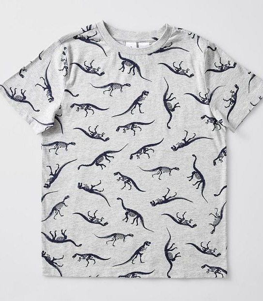 Dinosaur Knit Pyjama Set - Grey