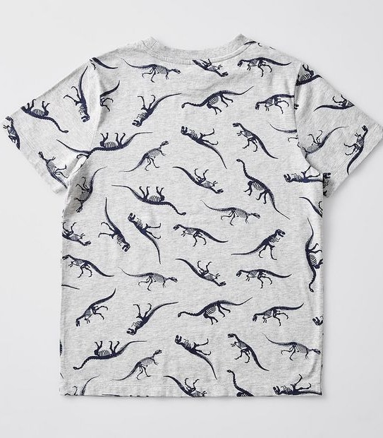 Dinosaur Knit Pyjama Set - Grey