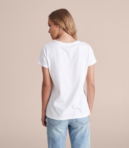 Fitted Crew Print T-Shirt