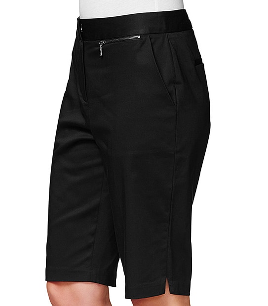 Sateen Bermuda Shorts - Black