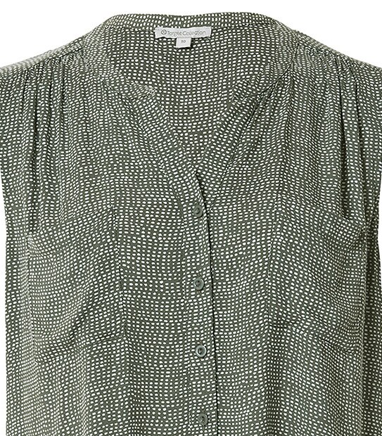 Sleeveless Shirt - Khaki Print 5 of 5