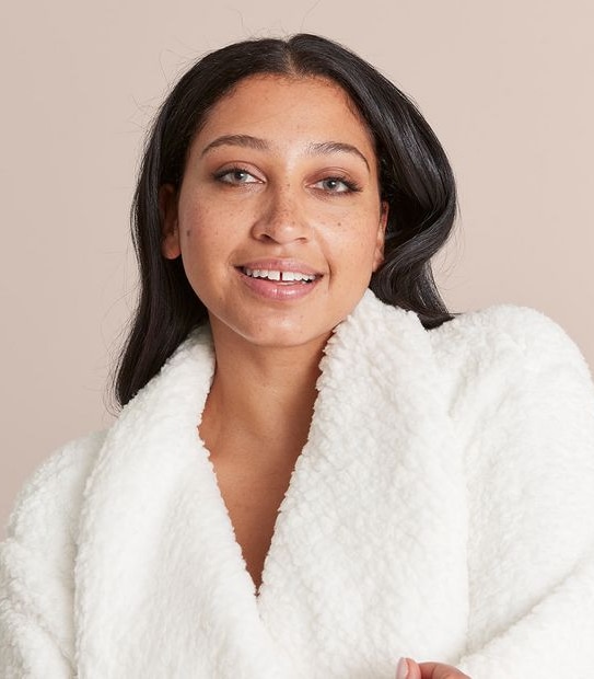 Extended Sizing Sherpa Sleep Dressing Gown