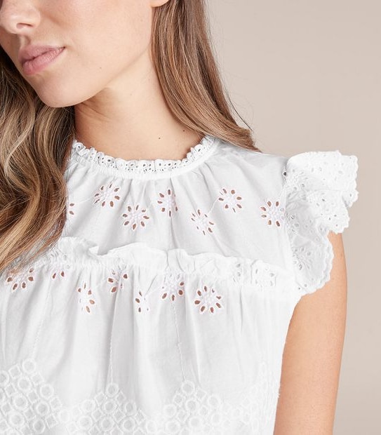 Preview Broderie Flutter Top