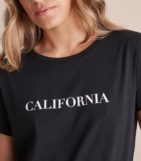 Printed Fitted Crew T-Shirt