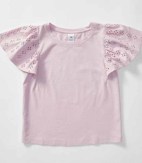 Broderie Sleeve T-shirt