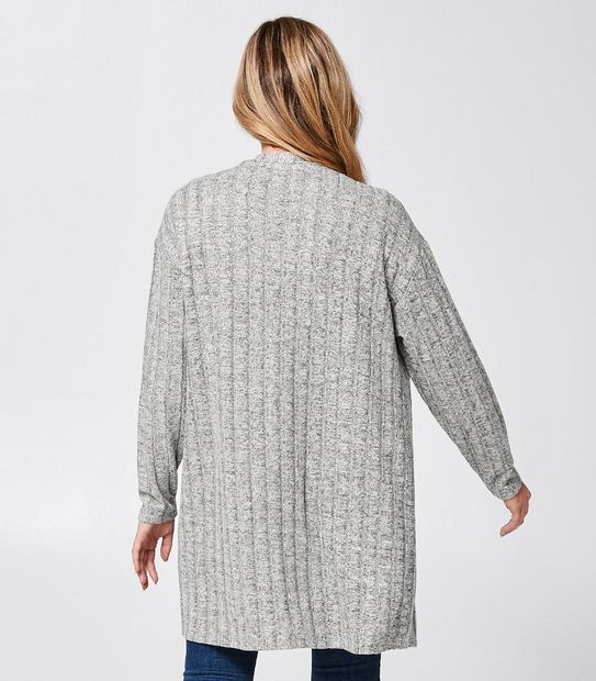 Cut and Sew Cardigan - Grey Marle