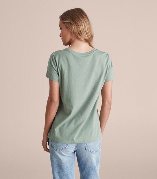 Printed Fitted Crew T-Shirt