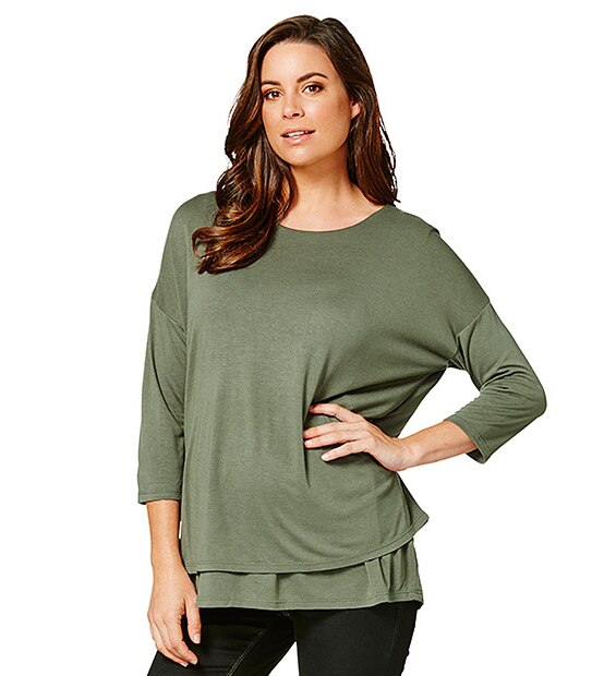 Maternity Layered Nursing Top - Thyme