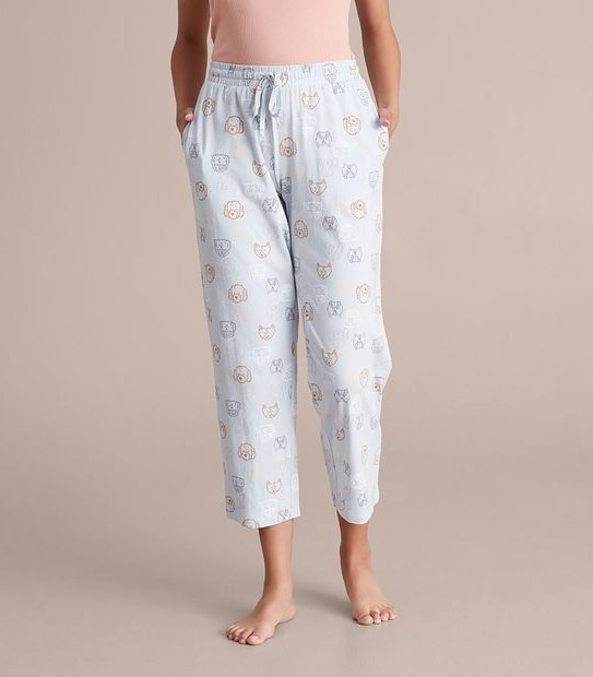 Printed 7/8 Length Sleep Pants
