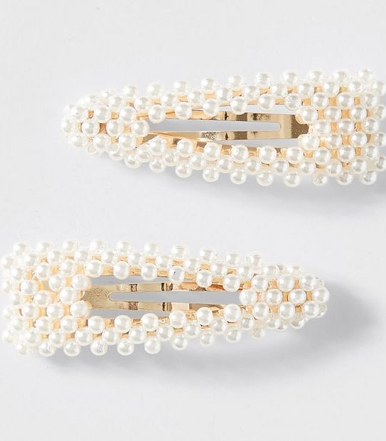 Kids Pearl Hair Clips 2 Pack