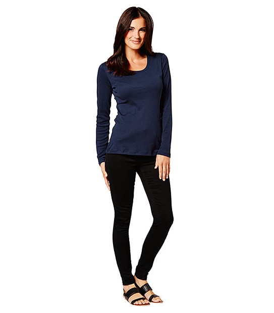 essentials Long Sleeve Rib T-Shirt 3 of 5