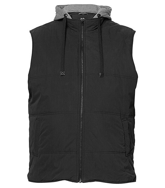 Mr Big Hooded Gilet Vest - Black