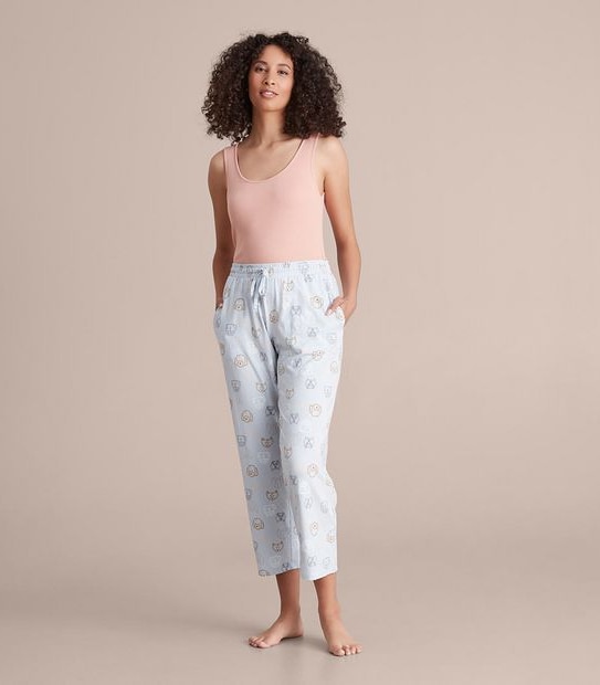 Printed 7/8 Length Sleep Pants