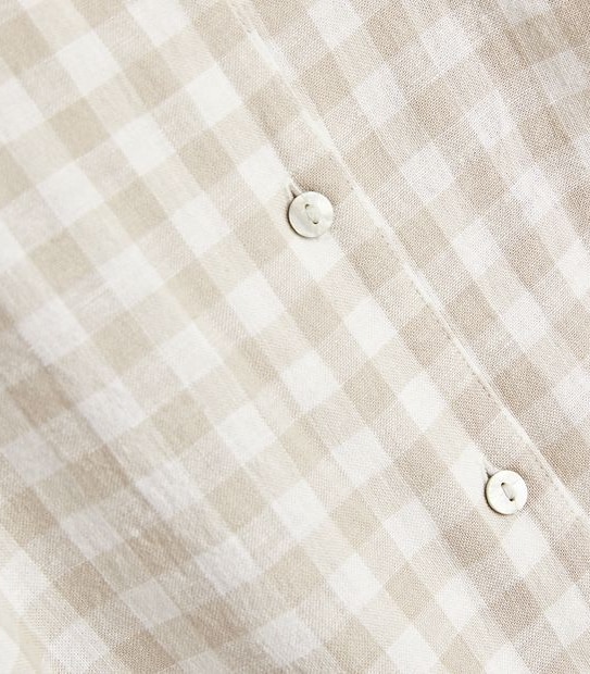 Linen Blend 7/8 Pant and Shirt Sleep Pyjama Set