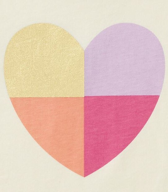 Long Sleeve Heart Print T-Shirt 3 of 3