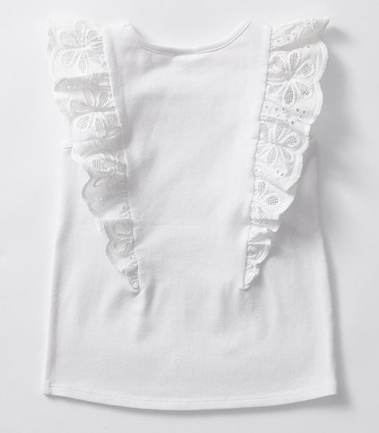 Broderie Frill Side Tank Top