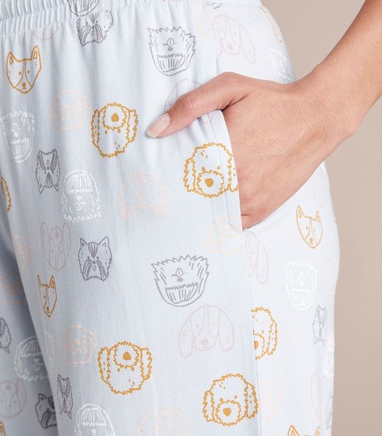 Printed 7/8 Length Sleep Pants