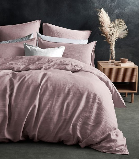 Lilah Linen Quilt Cover Set - Super King Bed