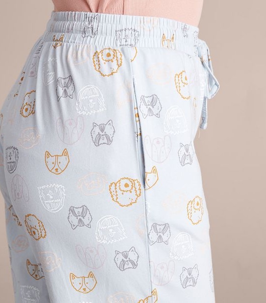 Printed 7/8 Length Sleep Pants