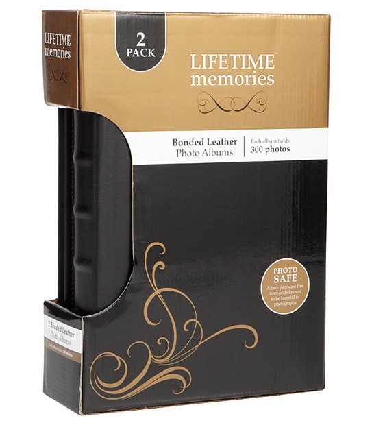 Bonded Leather Twin Pack Of Photo Albums- 300 