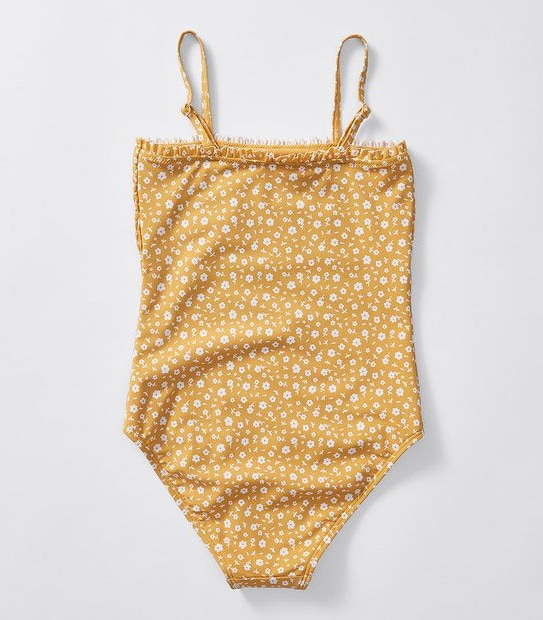 Floral Shirred One Piece Swimsuit