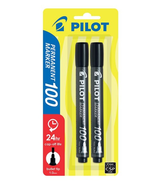 2 Pack Pilot Permanent Markers