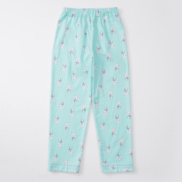Dog Flannelette Pyjama Set - Aqua