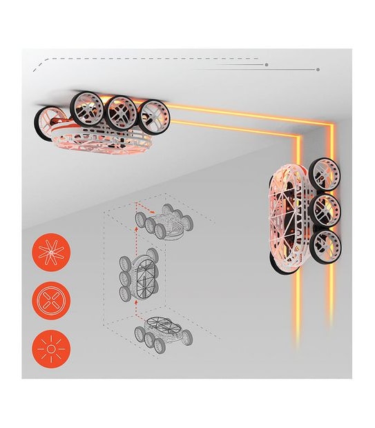 Sharper Image - Gravity Rover RC - Wall-Ceiling Crawler
