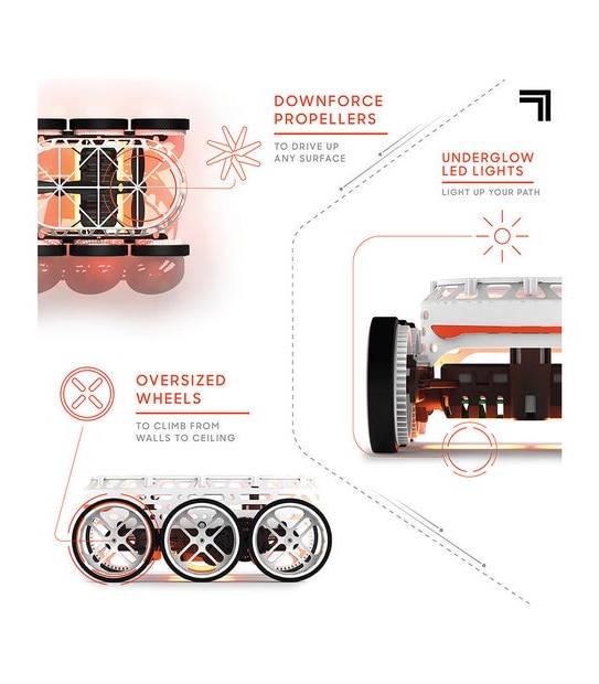 Sharper Image - Gravity Rover RC - Wall-Ceiling Crawler