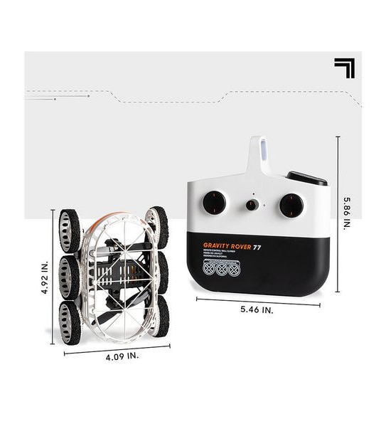 Sharper Image - Gravity Rover RC - Wall-Ceiling Crawler