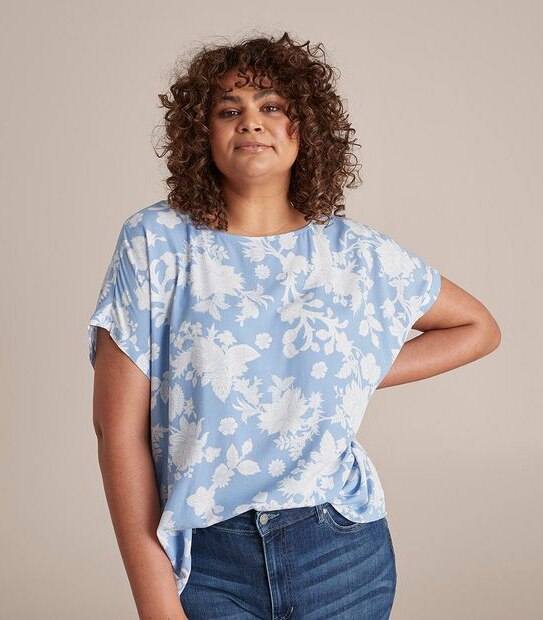 Curve Woven T-Shirt