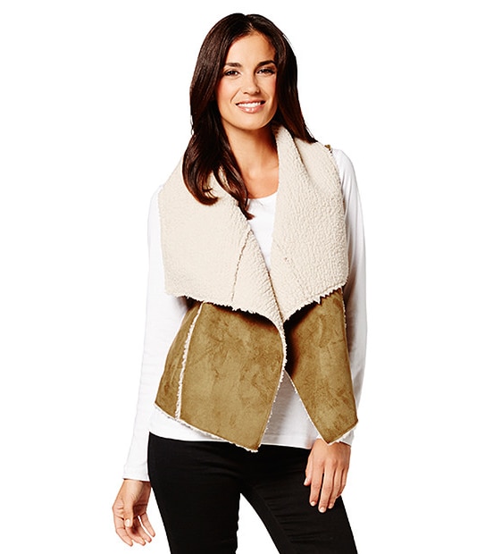 Shearling Vest - Mocha