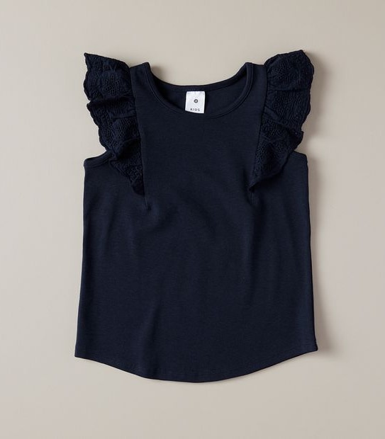 Frill Embroidered Tank