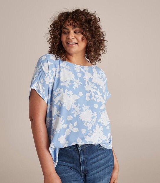 Curve Woven T-Shirt