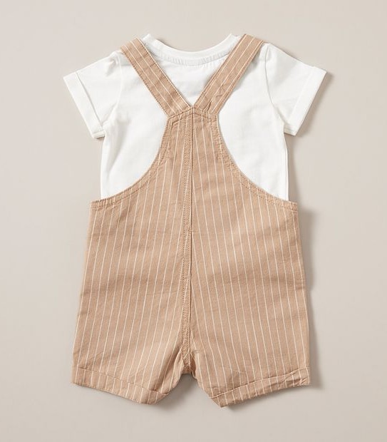 2 Piece Baby Shortall Set