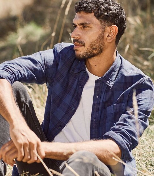 Long Sleeve Garment Dyed Check Shirt