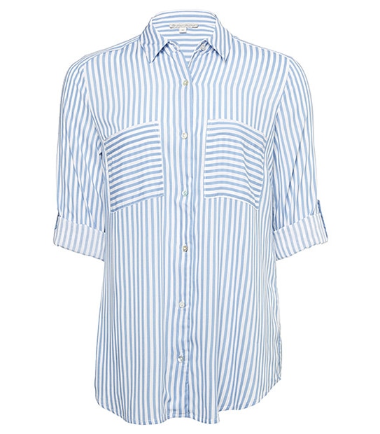 Stripe Shirt - Chambray / White