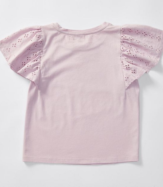 Broderie Sleeve T-shirt