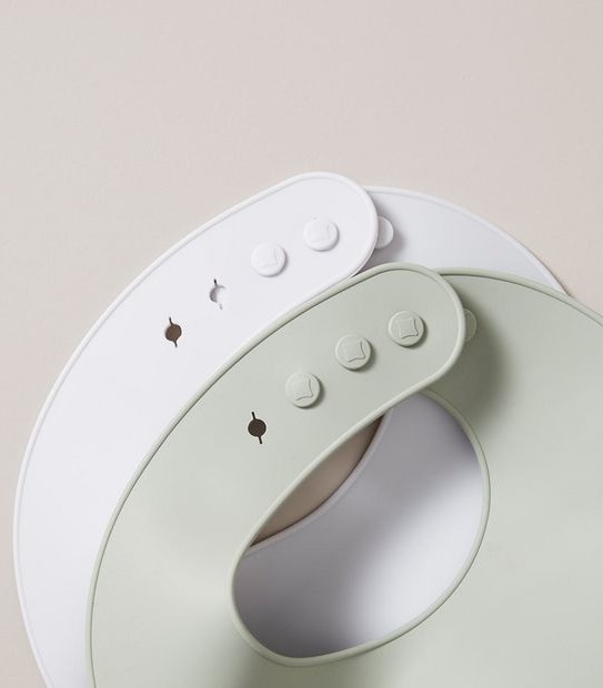 bub. 2 Pack Baby Silicone Bibs