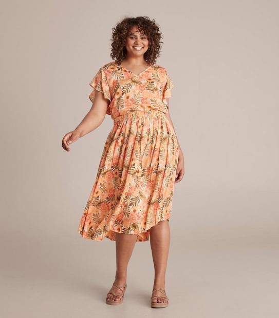 Curve Shirred Waist Maxi Skirt