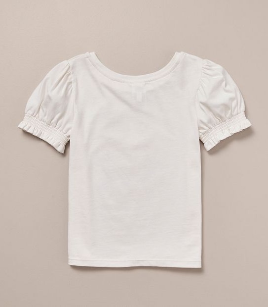 Metallic Shirred Sleeve Unicorn T-shirt