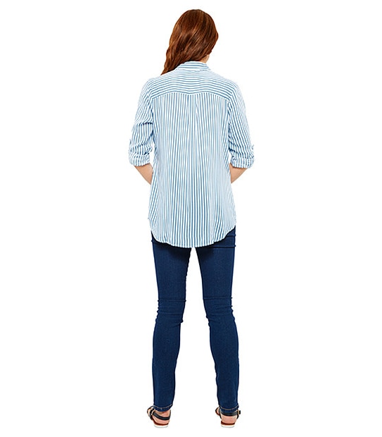 Stripe Shirt - Chambray / White