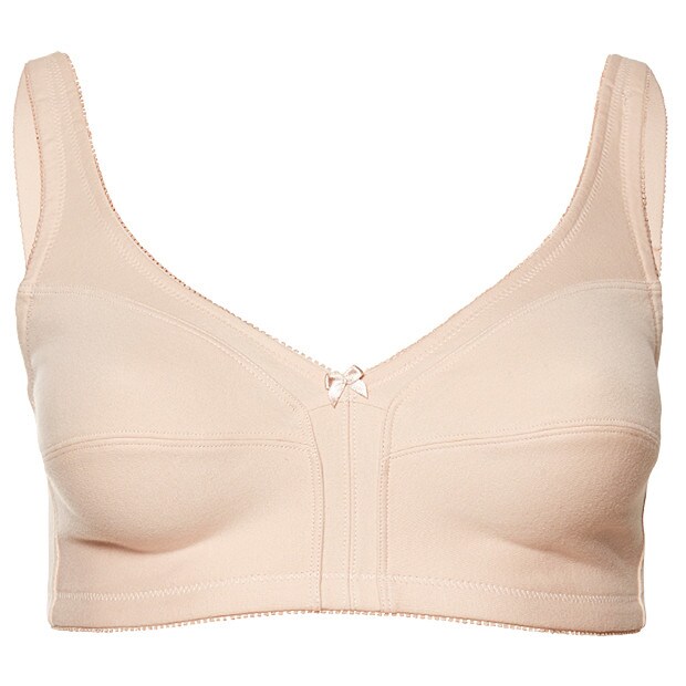 Cotton Rich Full Figure Wirefree Bra - Skin, Style:T1424FF Cotton Rich Full Figure Wirefree Bra - Skin, Style:T1424FF