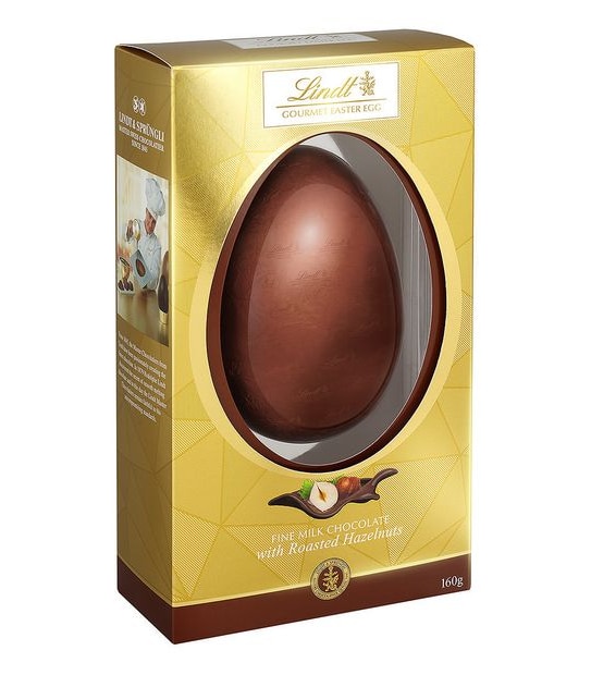 Lindt Gourmet Easter Egg: Fine Milk Chocolate With Roasted Hazelnuts - 160g